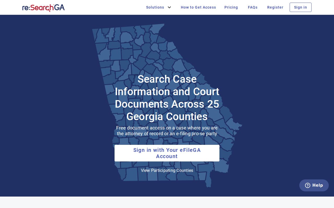 Bibb County criminal and civil court search interface after a booking